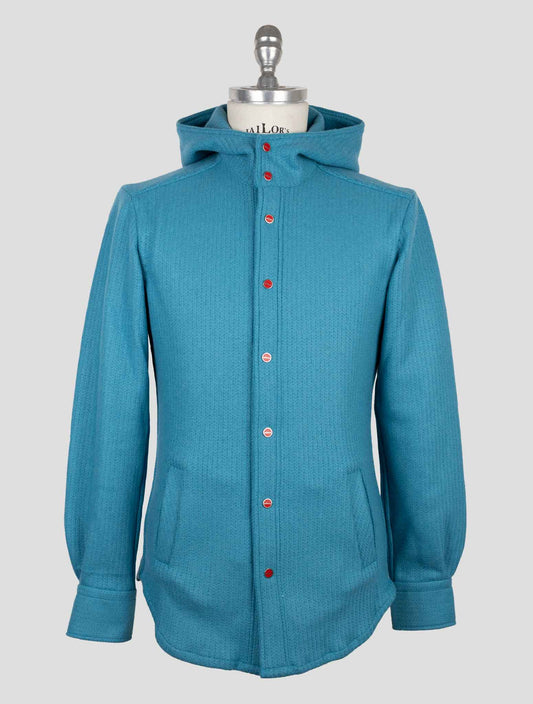 Kiton Light Blue Wool Pa Shirt Mariano