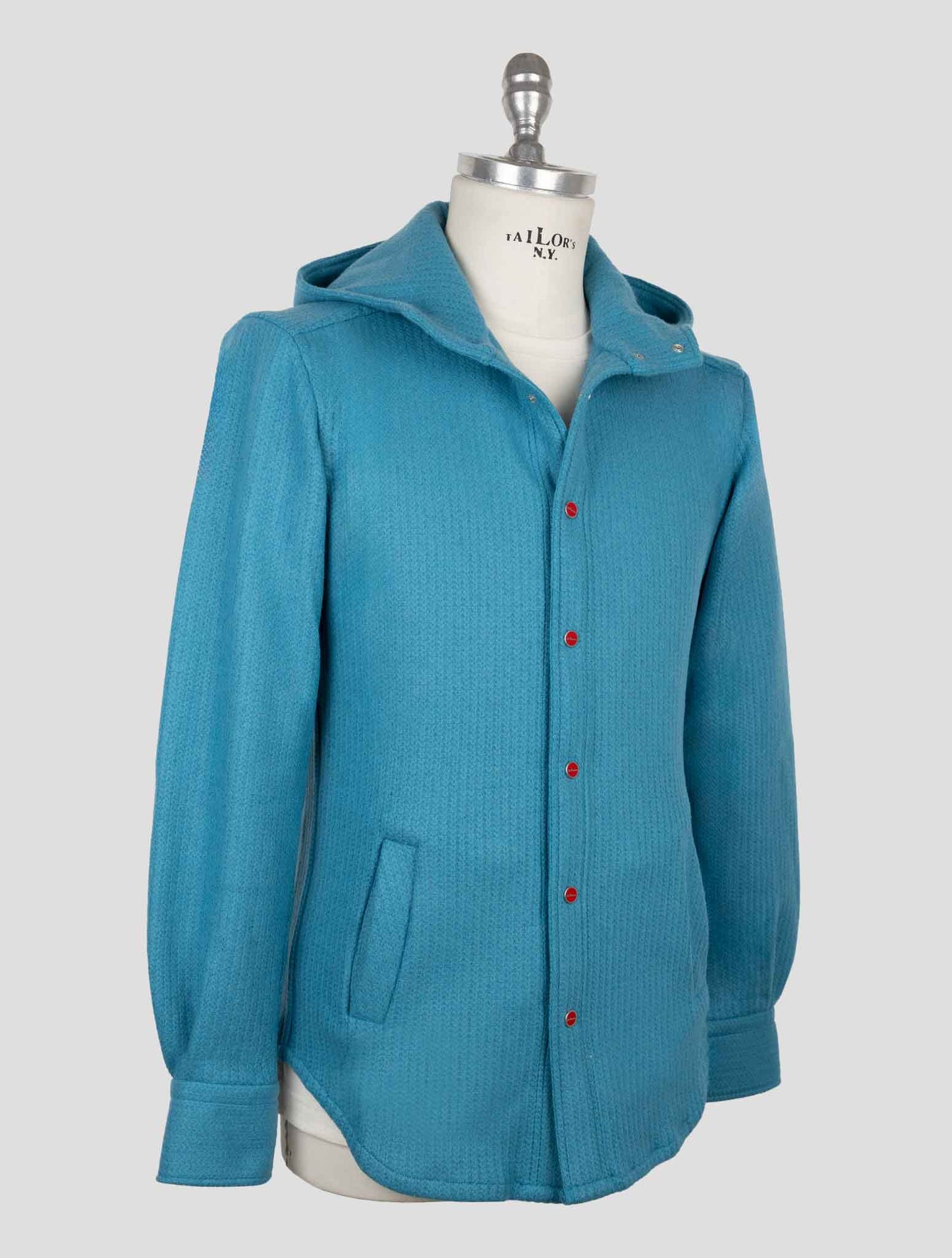 Kiton Light Blue Wool Pa Shirt Mariano