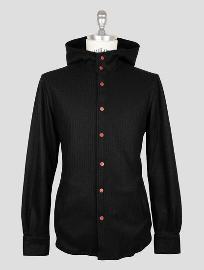 Kiton Black Wool Pa Shirt Mariano