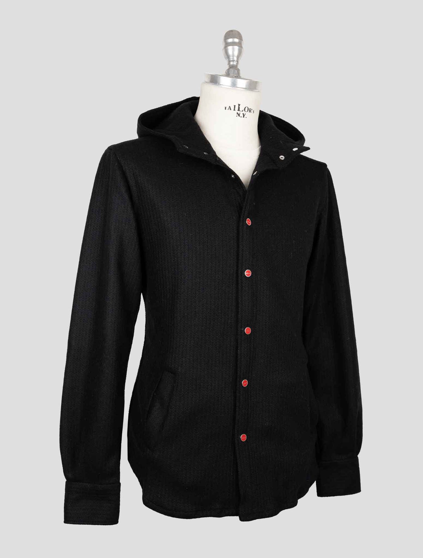 Kiton Black Wool Pa Shirt Mariano