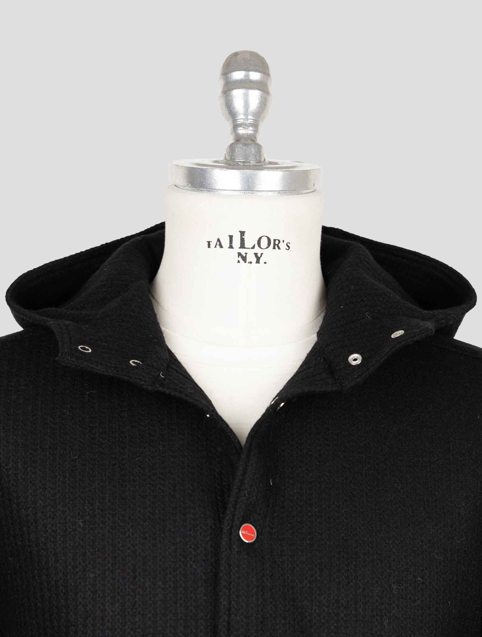 Kiton Black Wool Pa Shirt Mariano