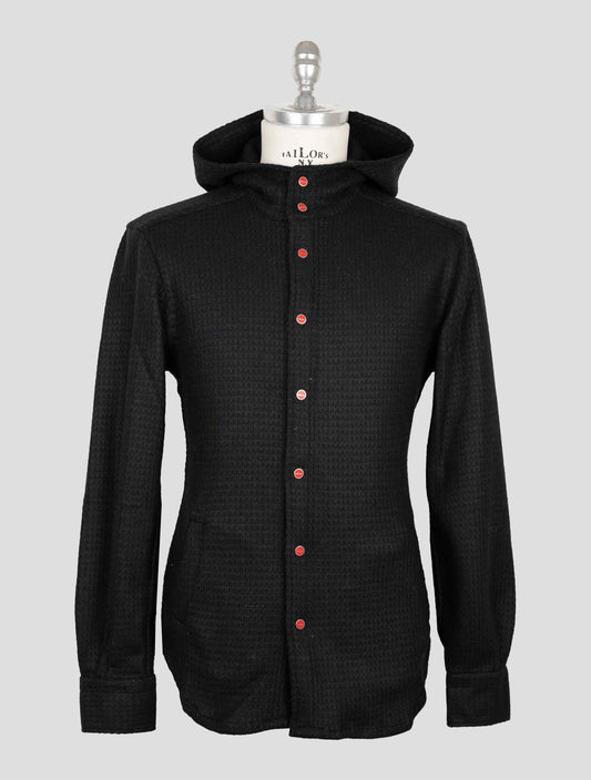 Kiton Black Wool Pa Shirt Mariano
