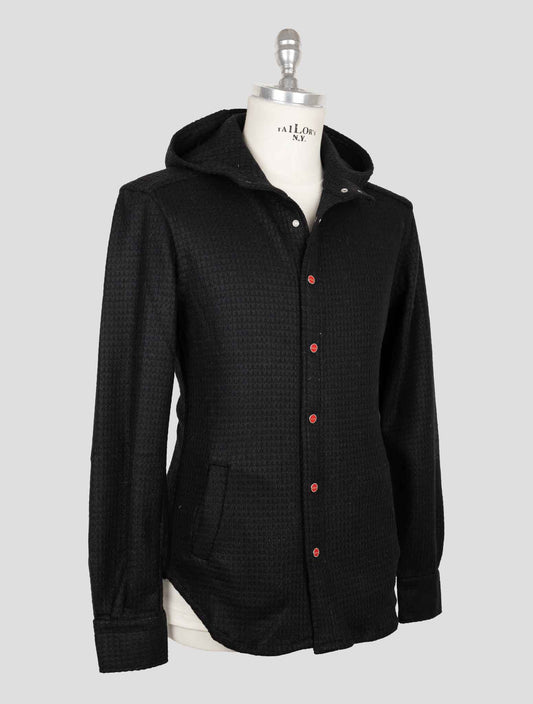 Kiton Black Wool Pa Shirt Mariano