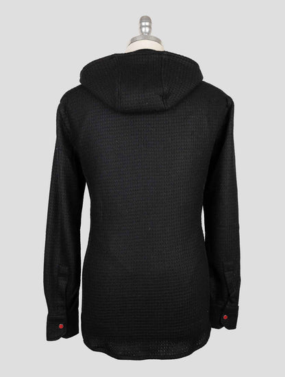 Kiton Black Wool Pa Shirt Mariano