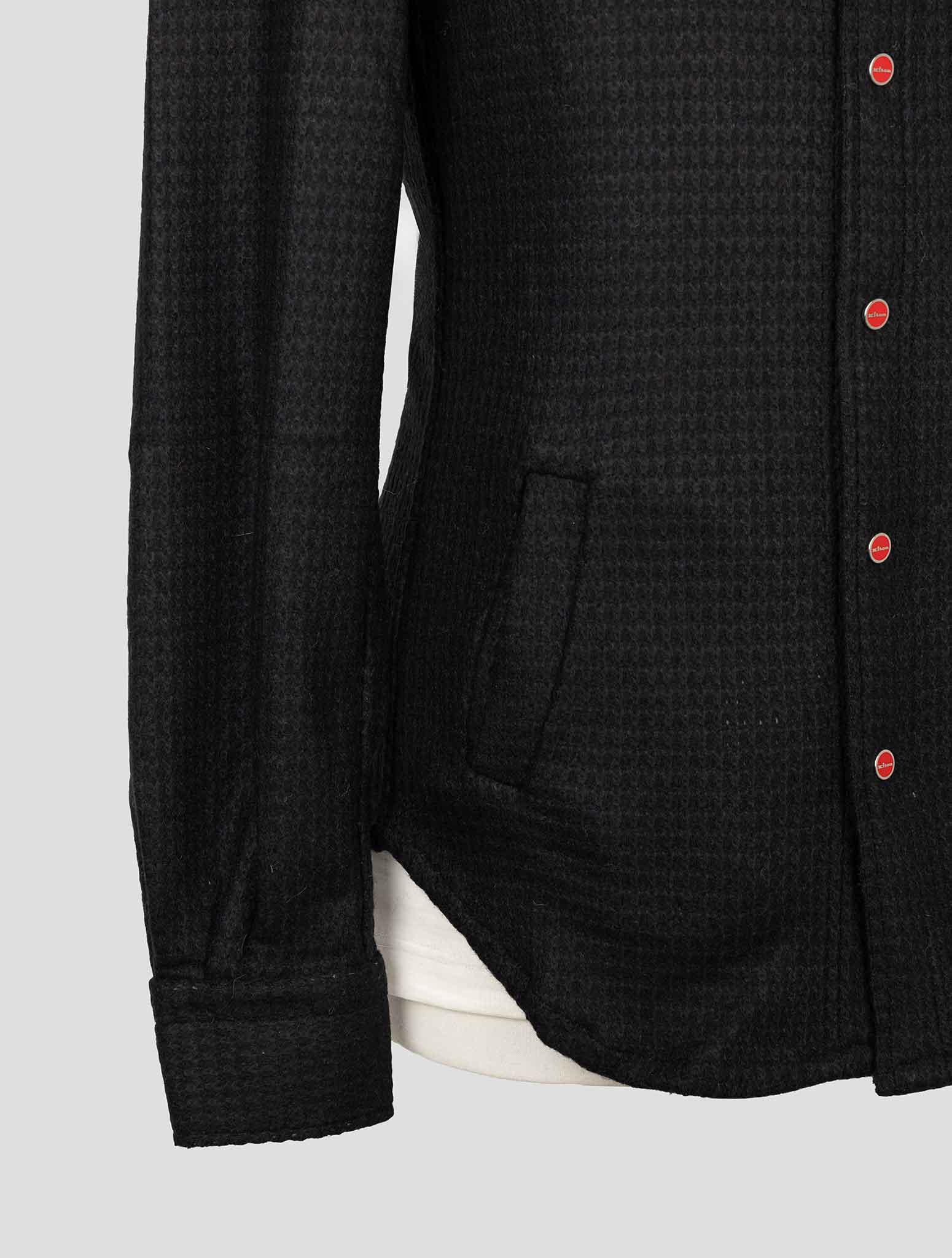 Kiton Black Wool Pa Shirt Mariano