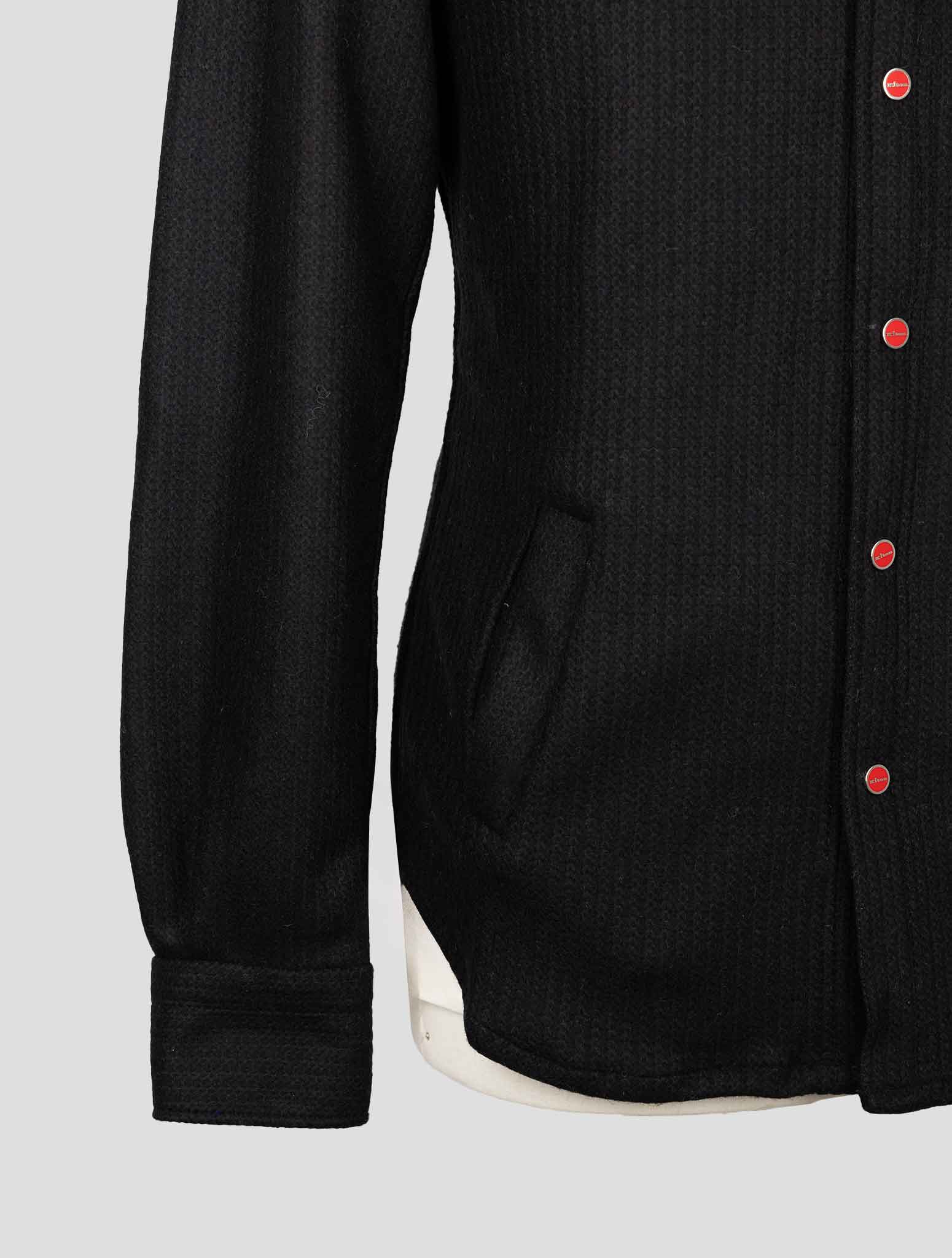 Kiton Black Wool Pa Shirt Mariano