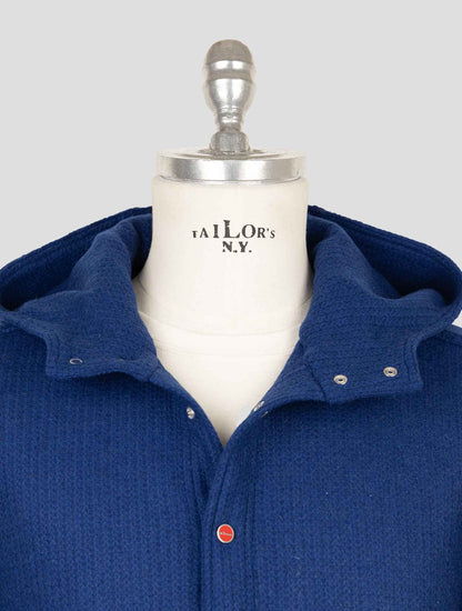 Kiton Blue Wool Pa Shirt Mariano
