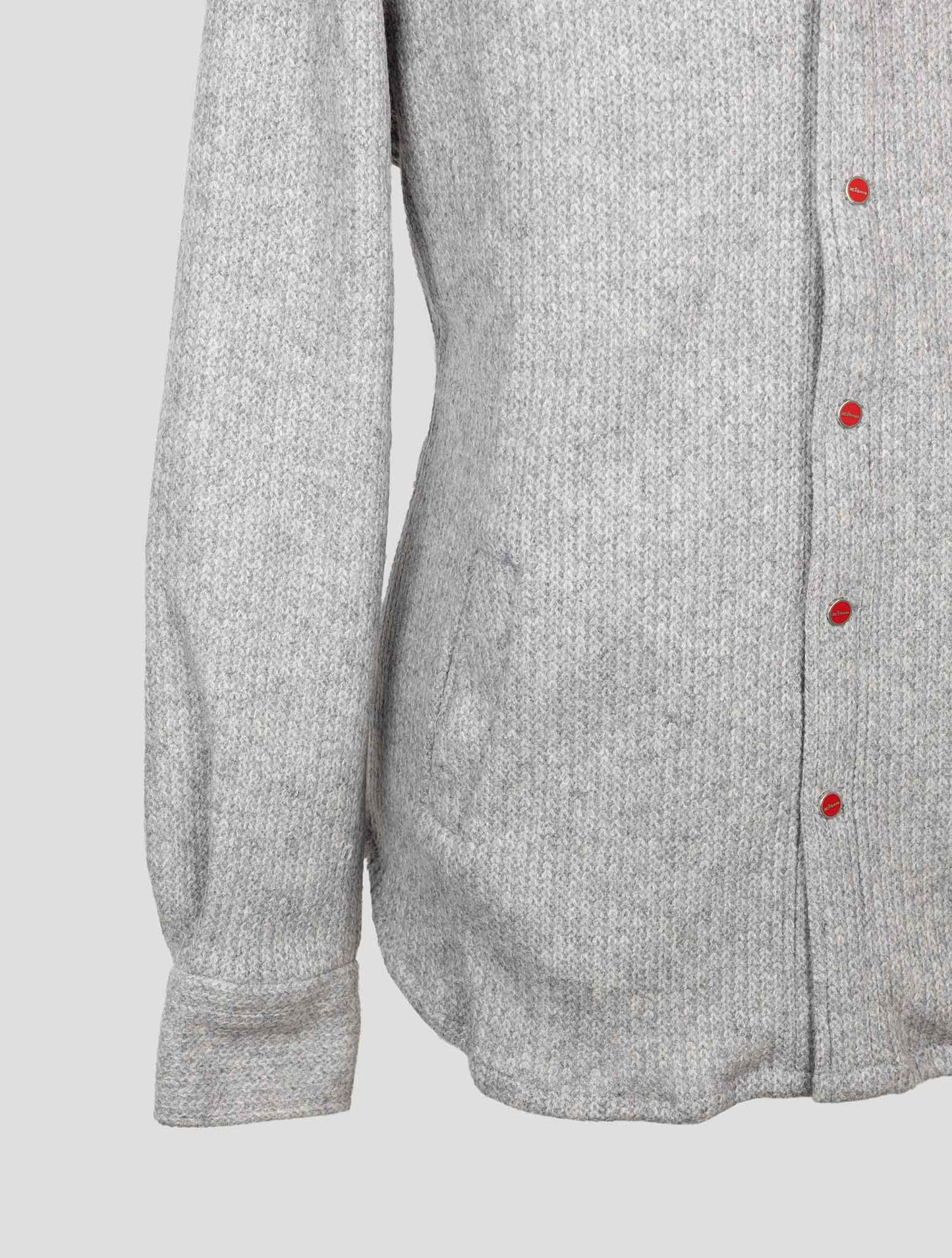 Kiton Gray Wool Pa Shirt Mariano