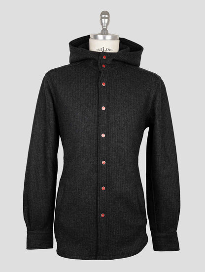 Kiton Dark Gray Wool Pa Shirt Mariano