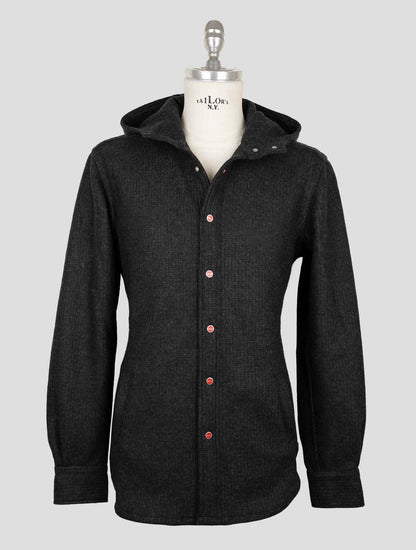 Kiton Dark Gray Wool Pa Shirt Mariano
