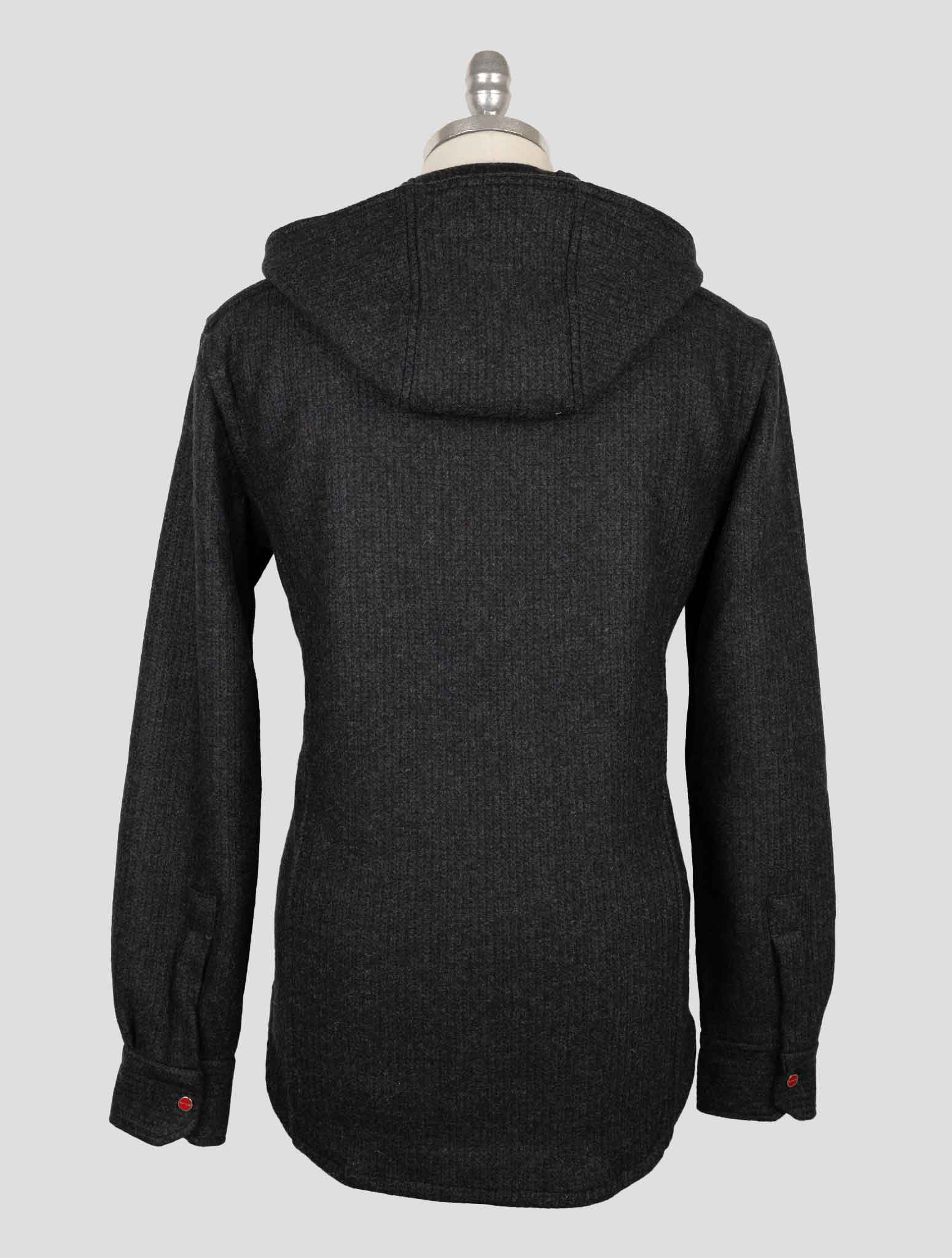 Kiton Dark Gray Wool Pa Shirt Mariano