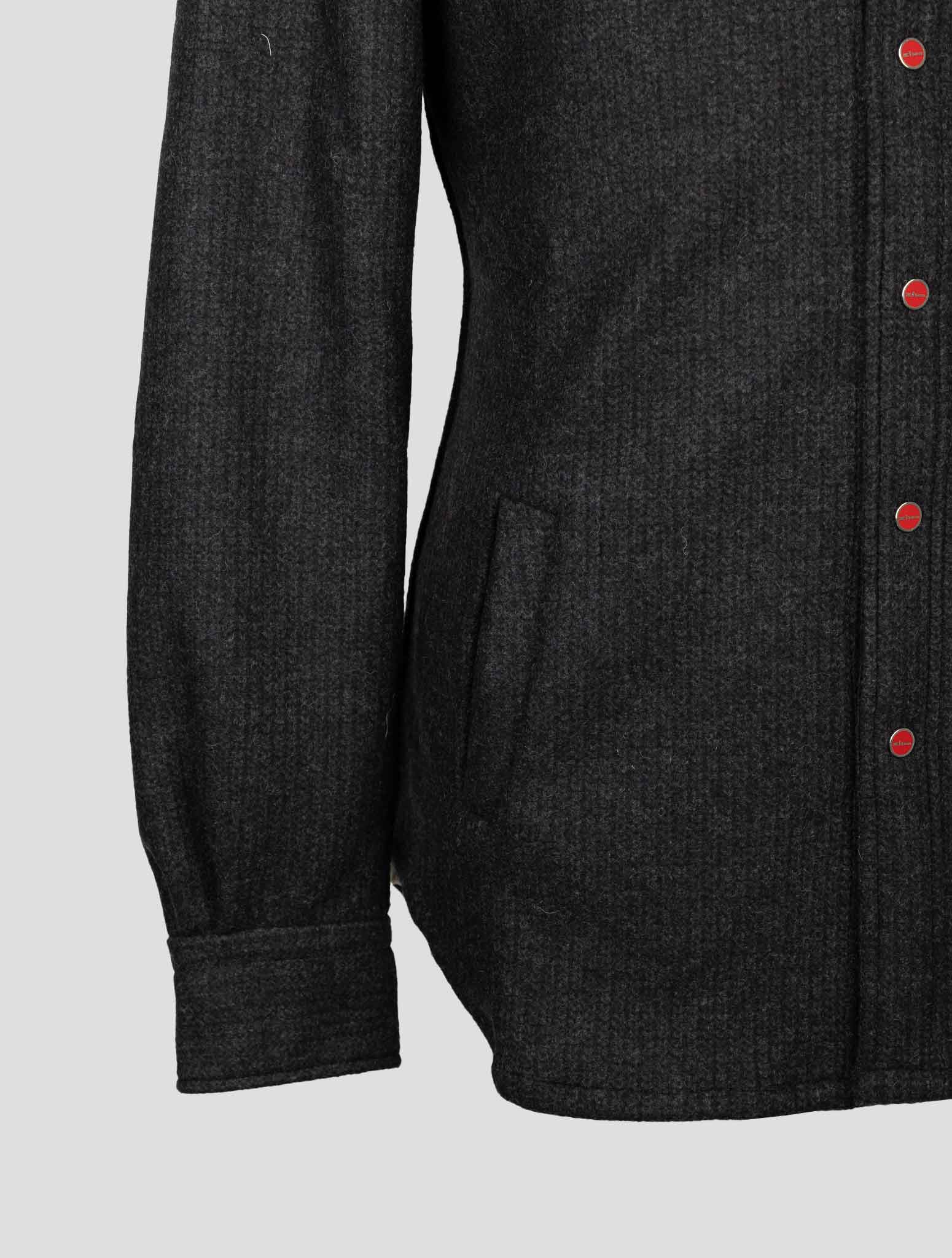 Kiton Dark Gray Wool Pa Shirt Mariano