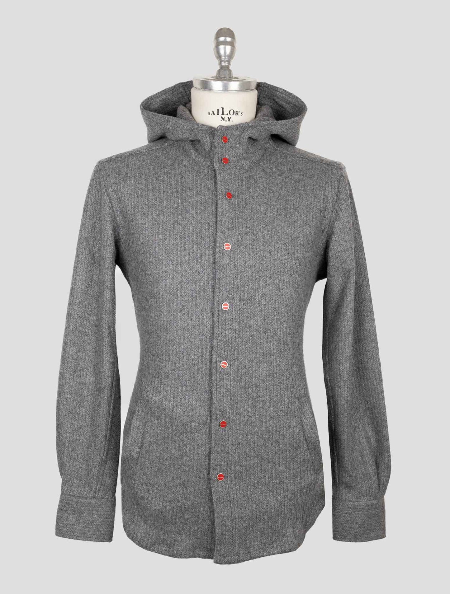 Kiton Gray Wool Pa Shirt Mariano