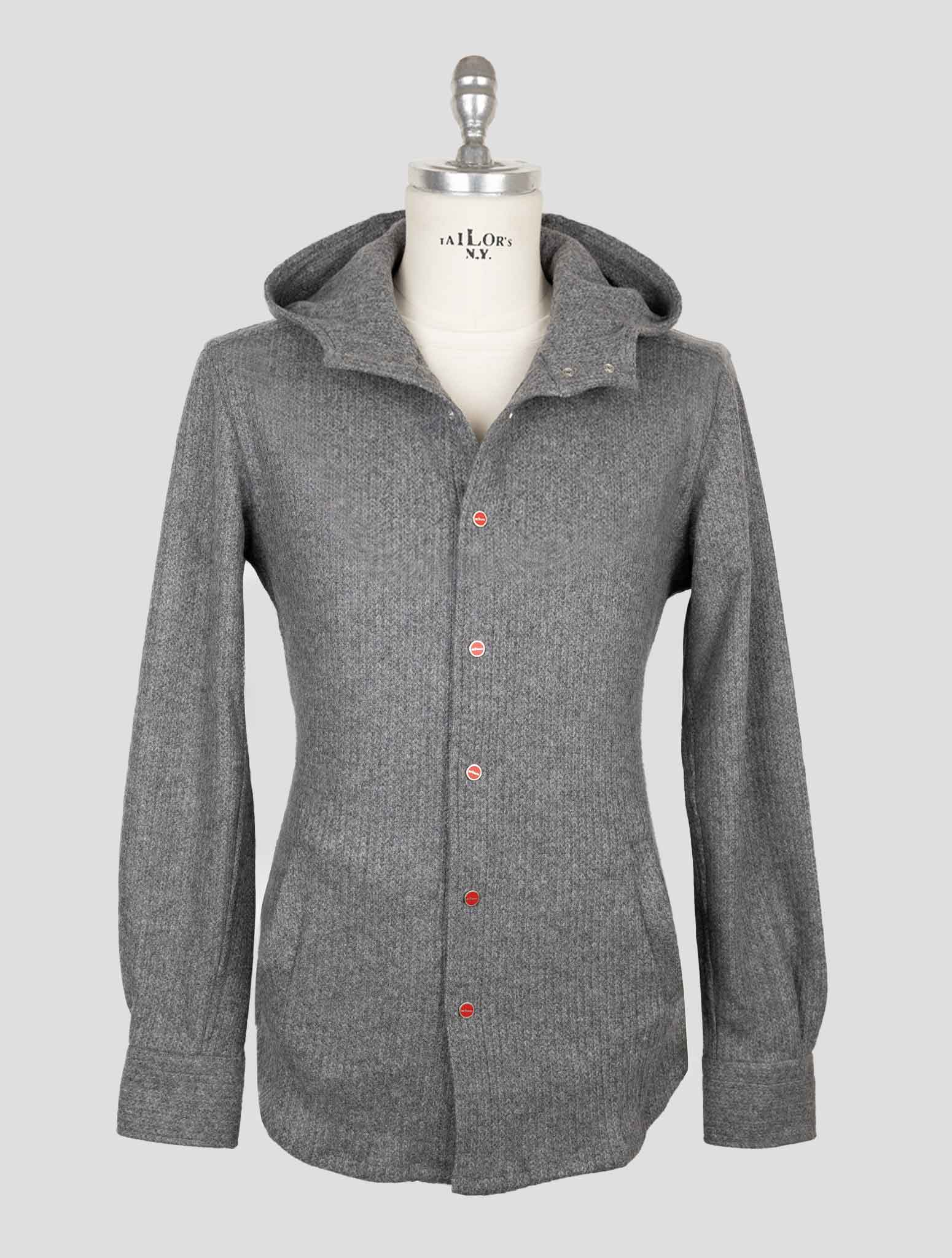 Kiton Gray Wool Pa Shirt Mariano