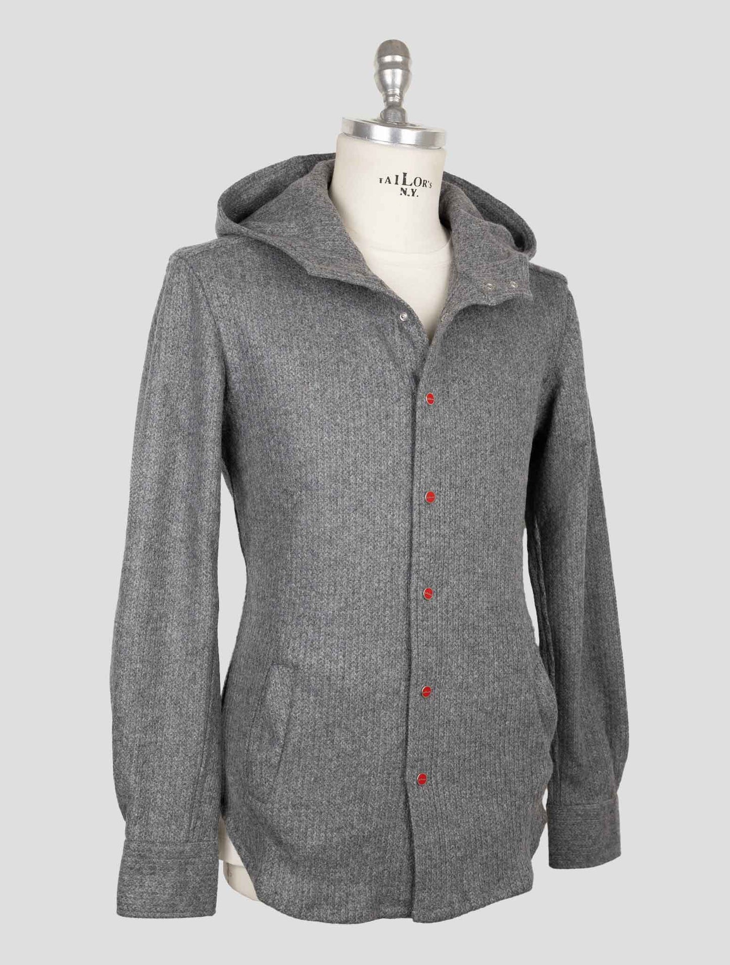 Kiton Gray Wool Pa Shirt Mariano