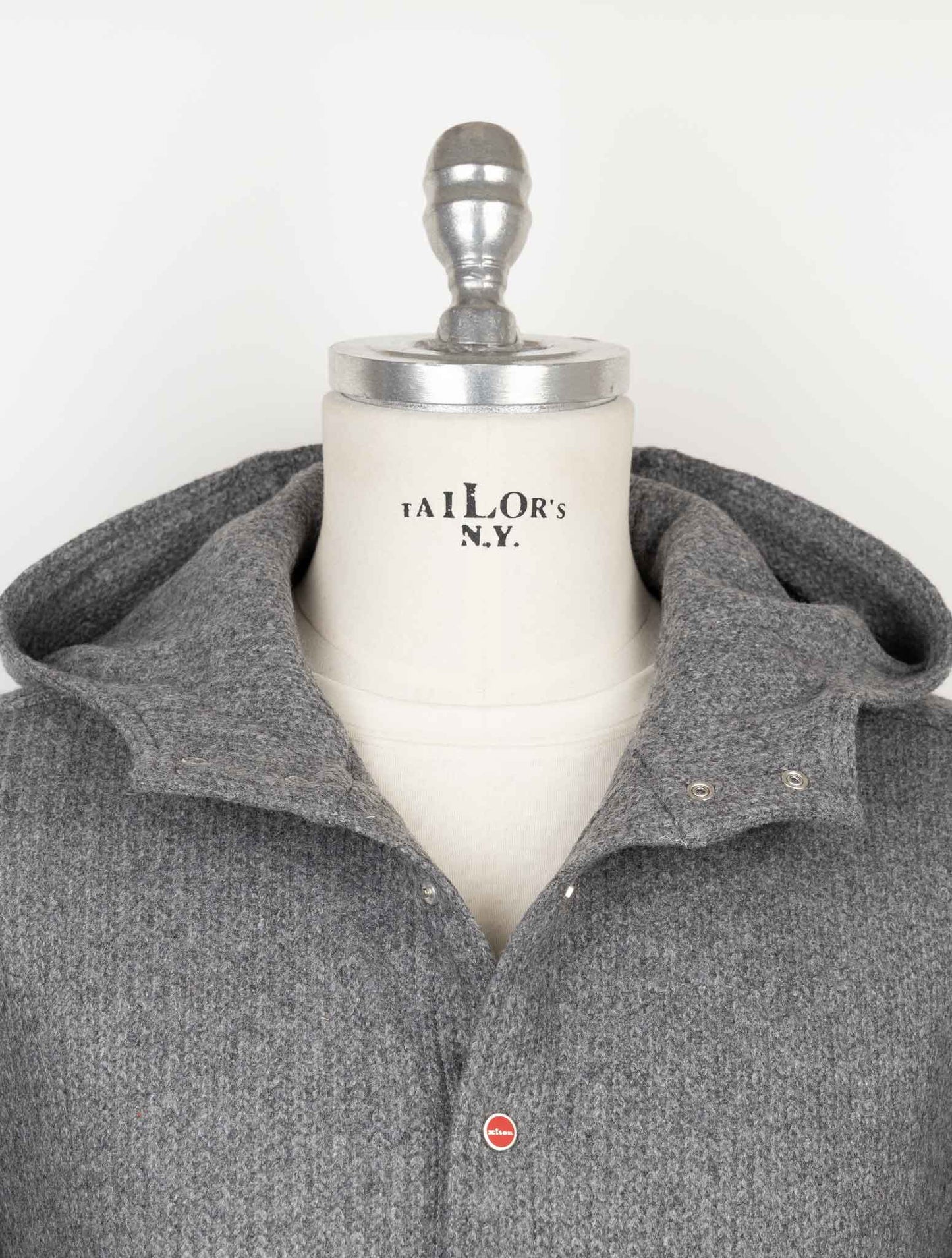 Kiton Gray Wool Pa Shirt Mariano