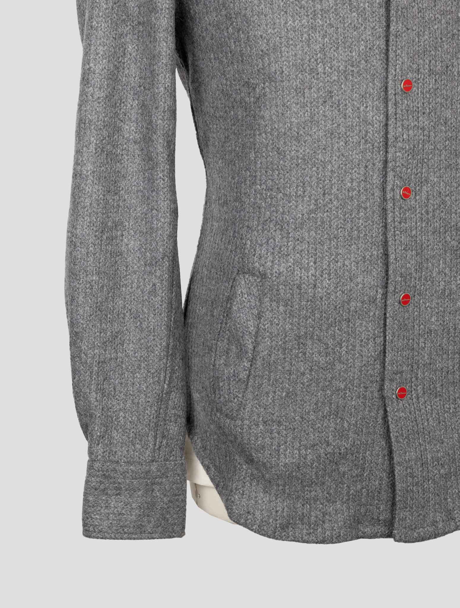 Kiton Gray Wool Pa Shirt Mariano