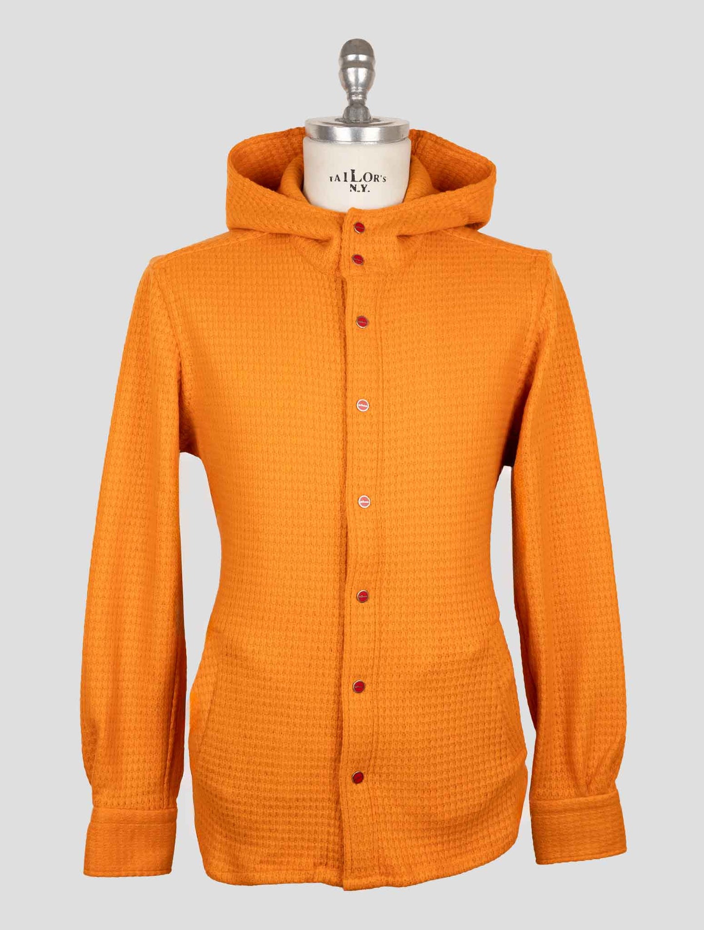 Kiton Orange Wool Pa Shirt Mariano
