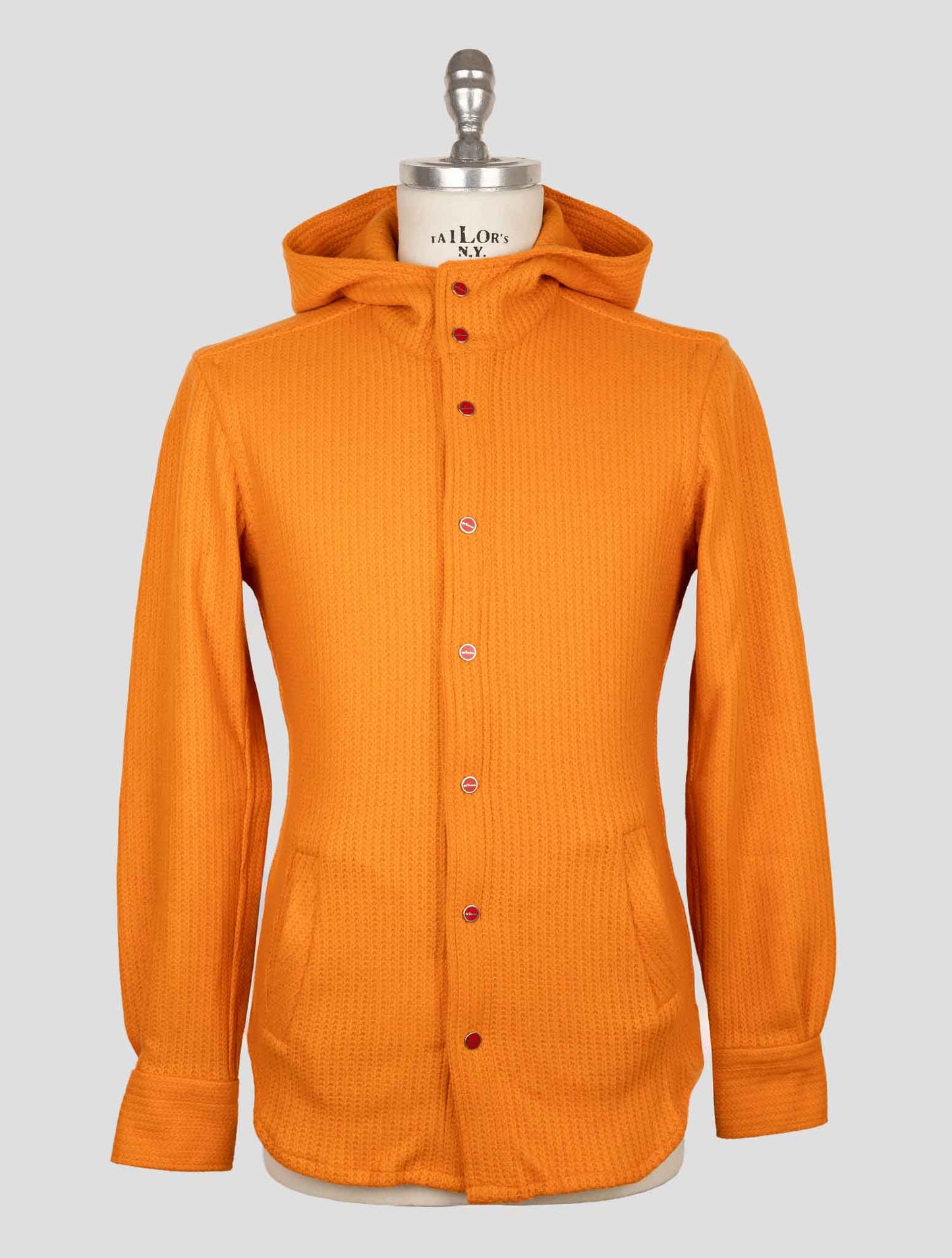Kiton Orange Wool Pa Shirt Mariano