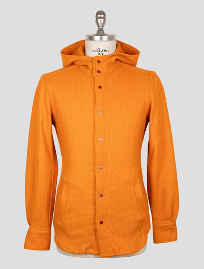 Kiton Orange Wool Pa Shirt Mariano