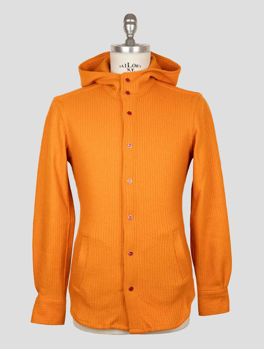 Kiton Orange Wool Pa Shirt Mariano
