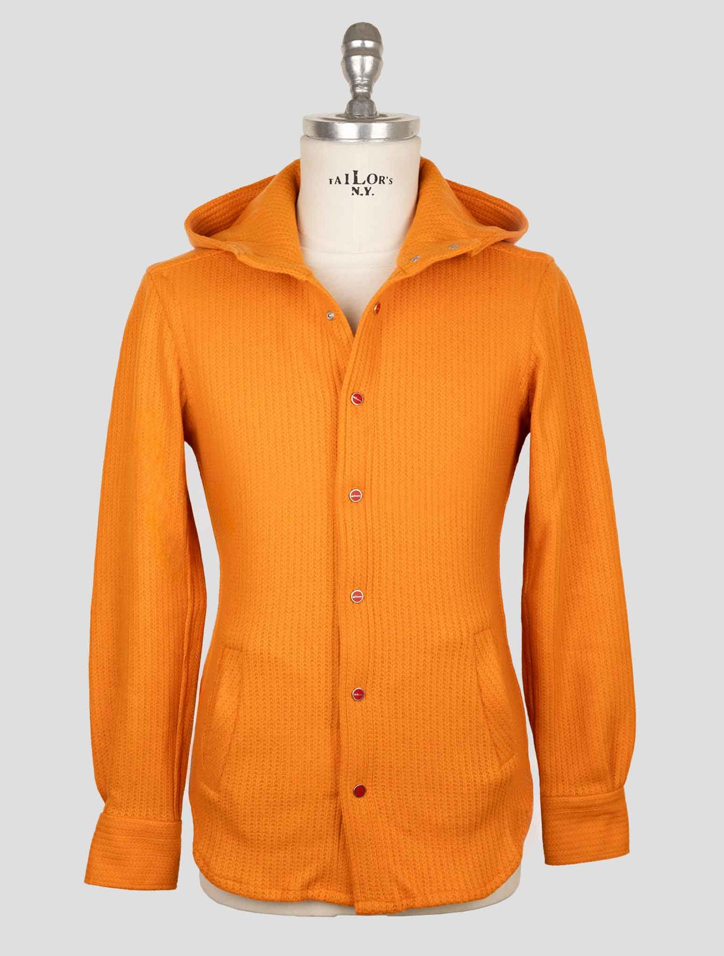 Kiton Orange Wool Pa Shirt Mariano