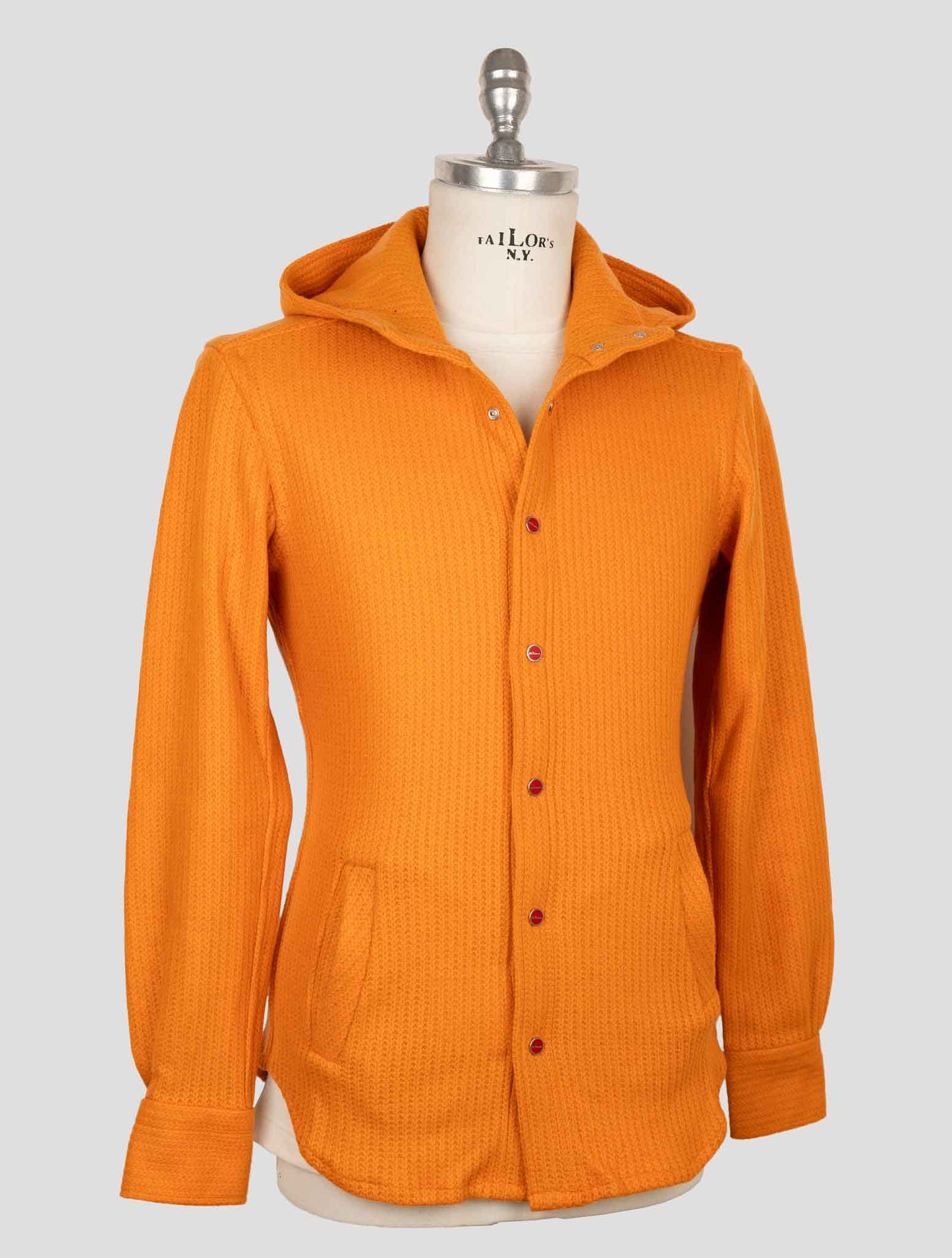 Kiton Orange Wool Pa Shirt Mariano