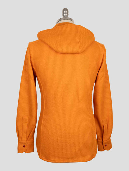 Kiton Orange Wool Pa Shirt Mariano