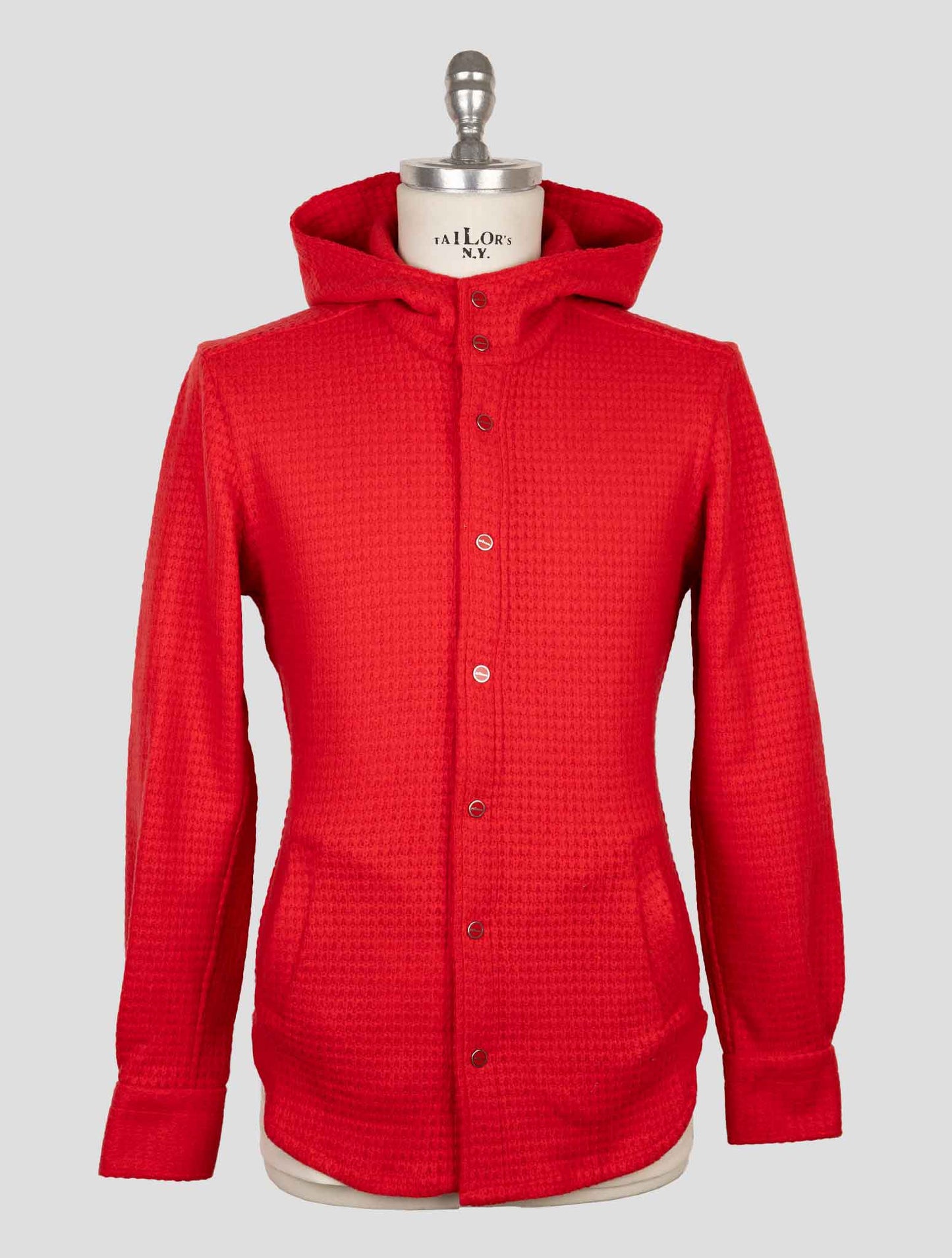 Kiton Red Wool Pa Shirt Mariano