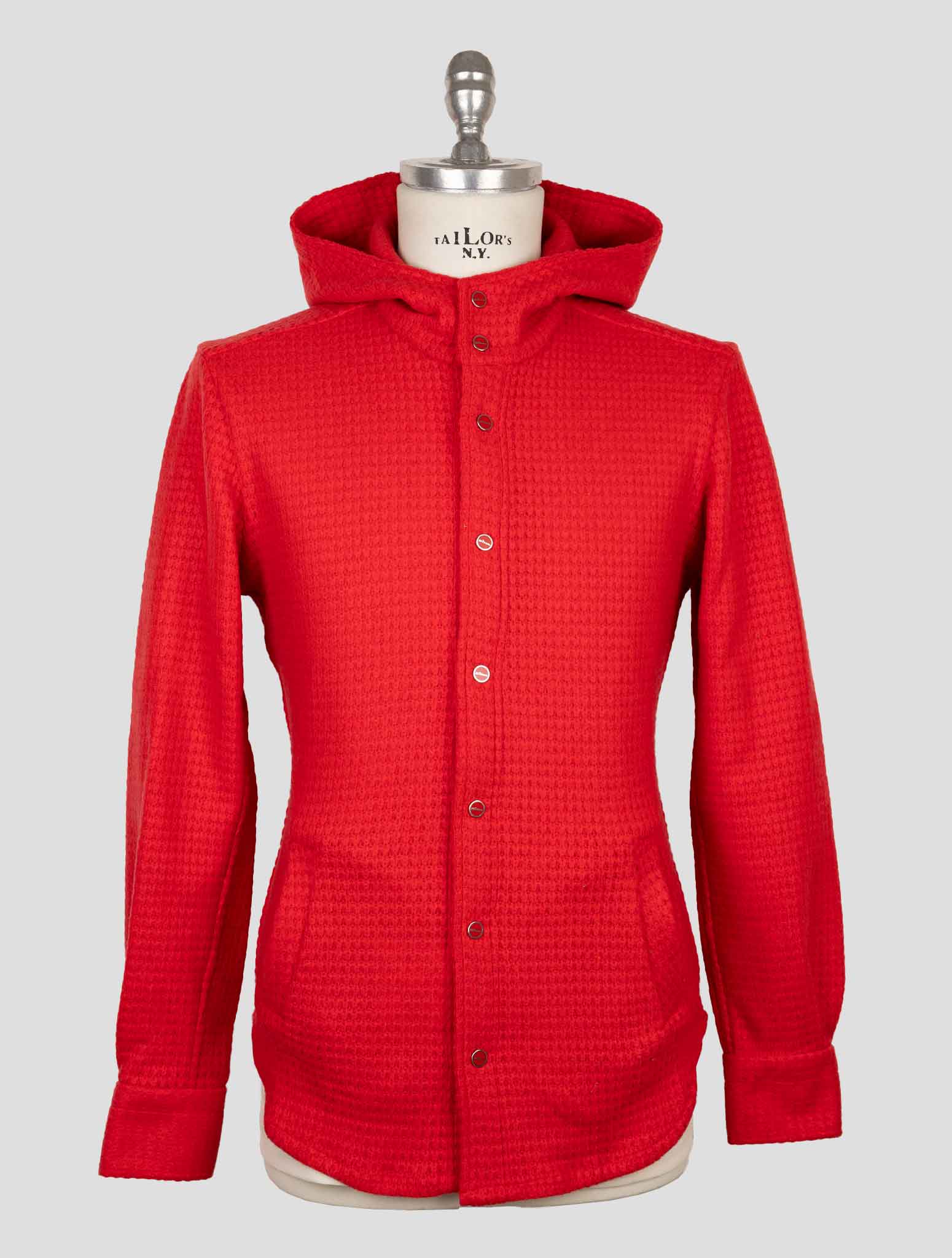 Kiton Red Wool Pa Shirt Mariano
