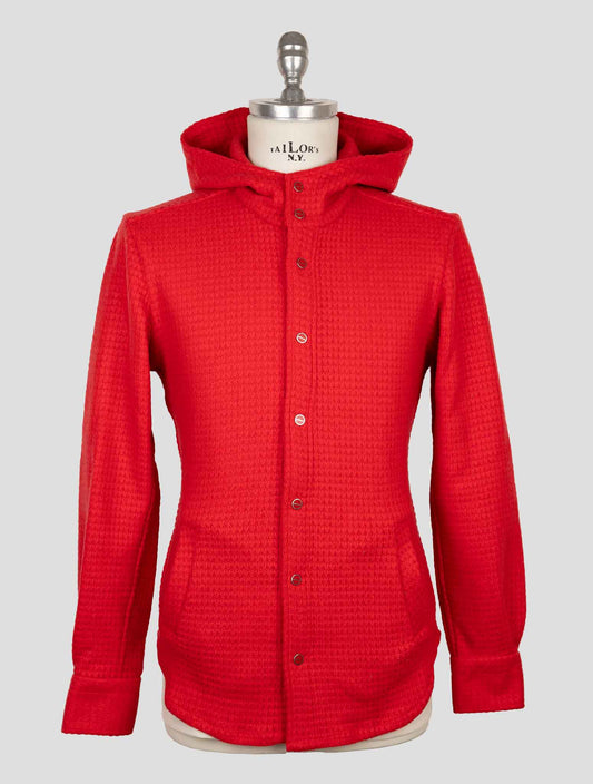 Kiton Red Wool Pa Shirt Mariano