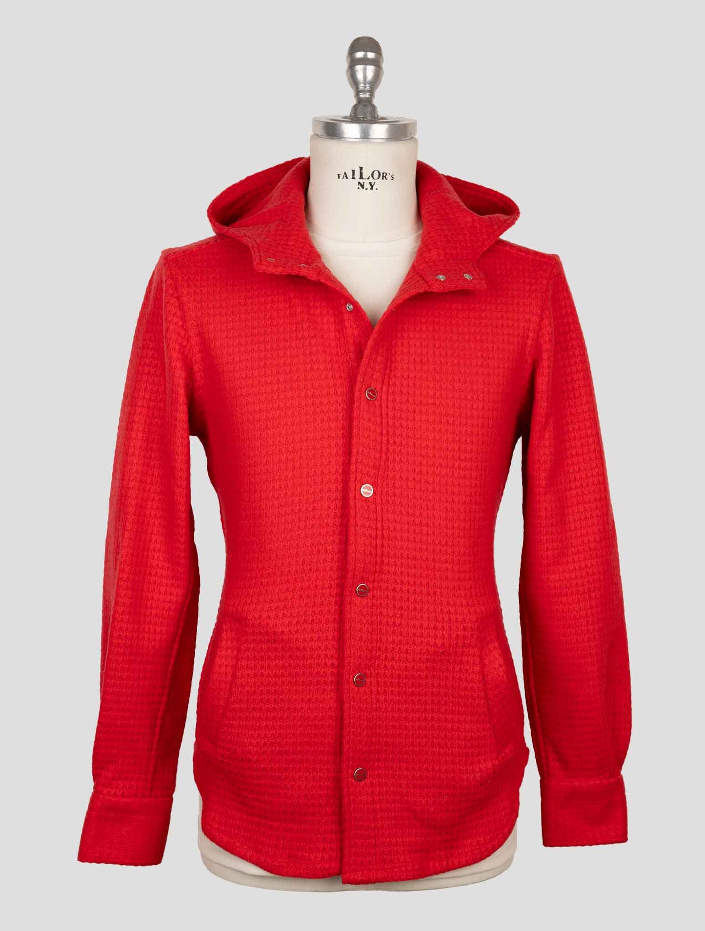 Kiton Red Wool Pa Shirt Mariano