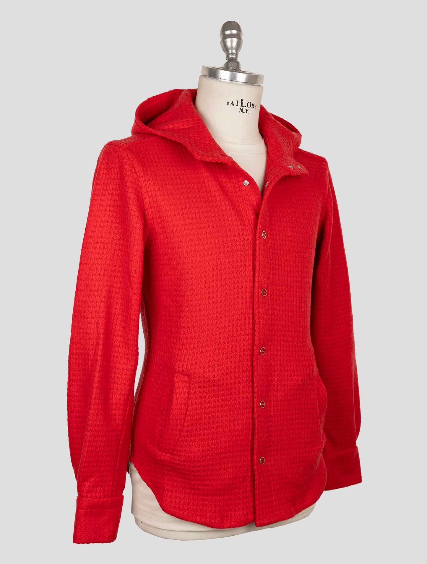 Kiton Red Wool Pa Shirt Mariano