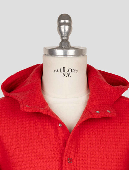 Kiton Red Wool Pa Shirt Mariano