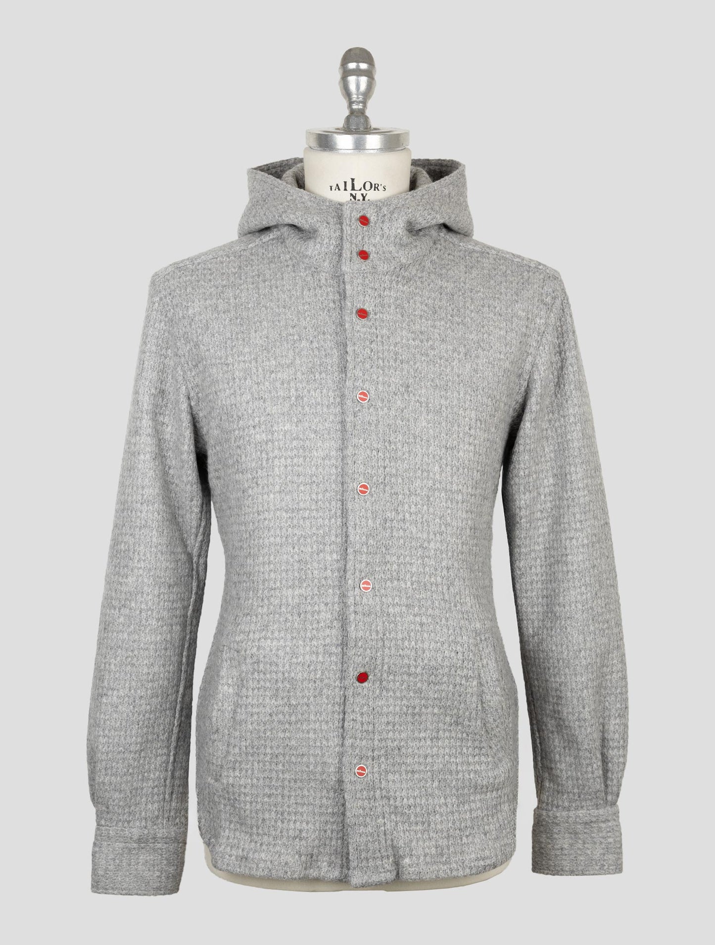 Kiton Gray Wool Pa Shirt Mariano
