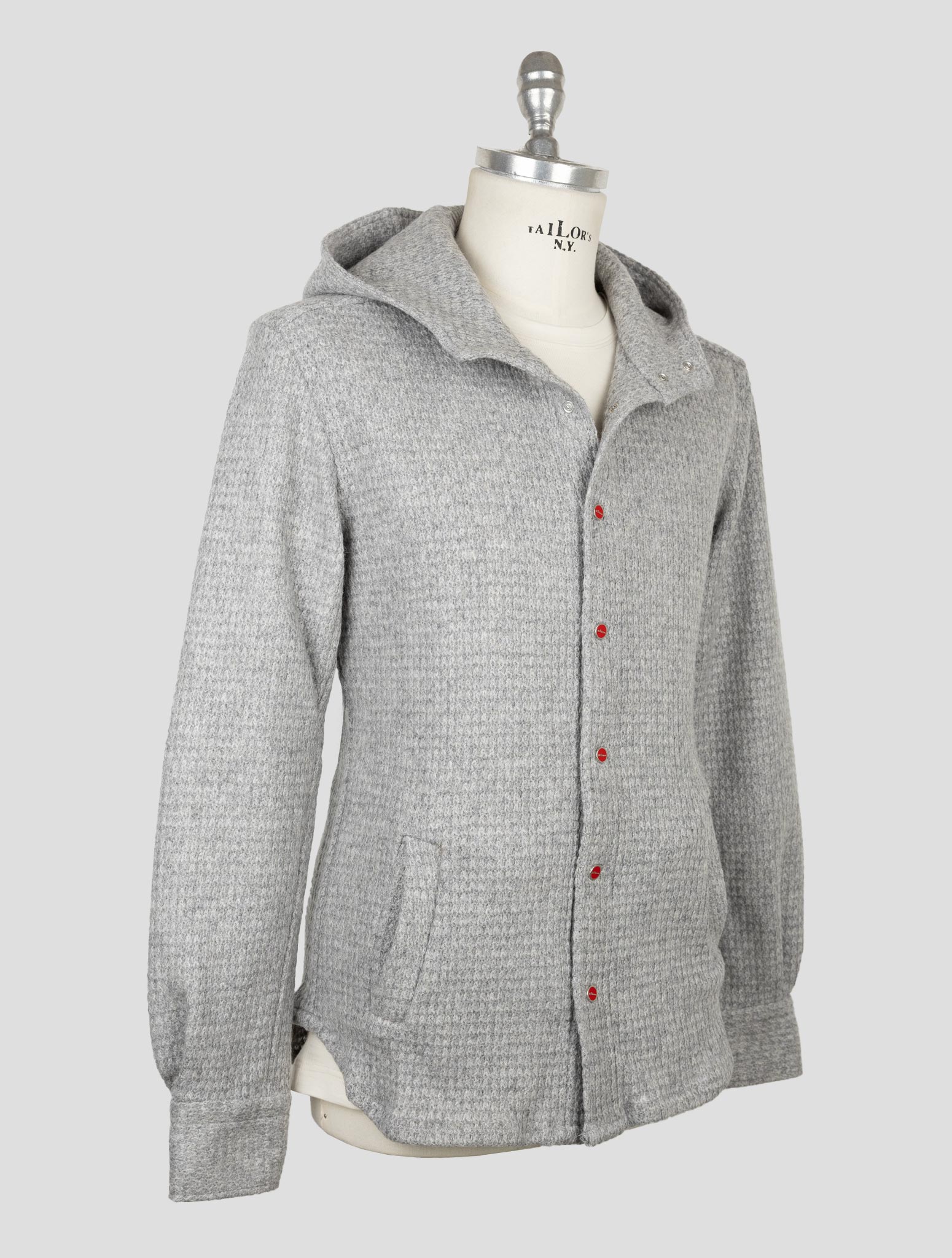 Kiton Gray Wool Pa Shirt Mariano