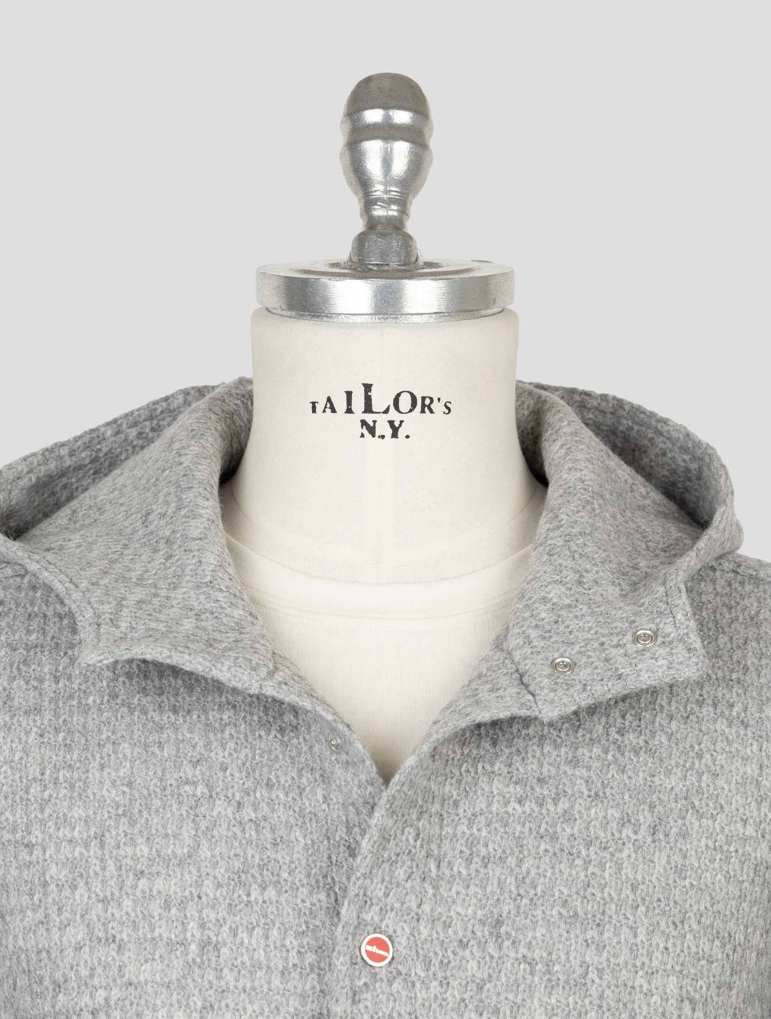 Kiton Gray Wool Pa Shirt Mariano