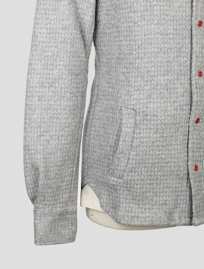 Kiton Gray Wool Pa Shirt Mariano