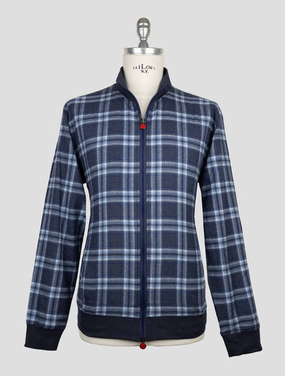 Kiton Blue Cotton Coat B-One