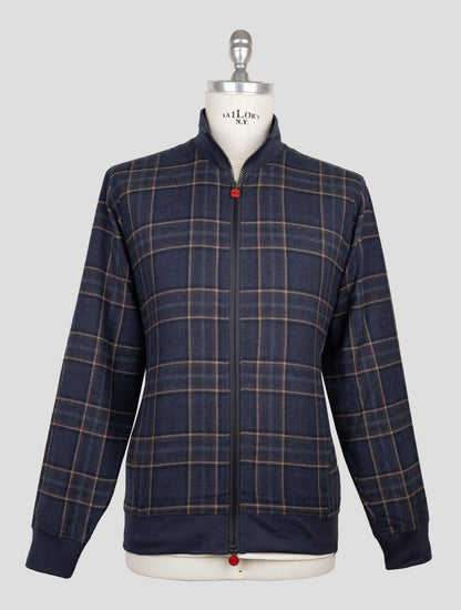 Kiton Blue Cotton Coat B-One