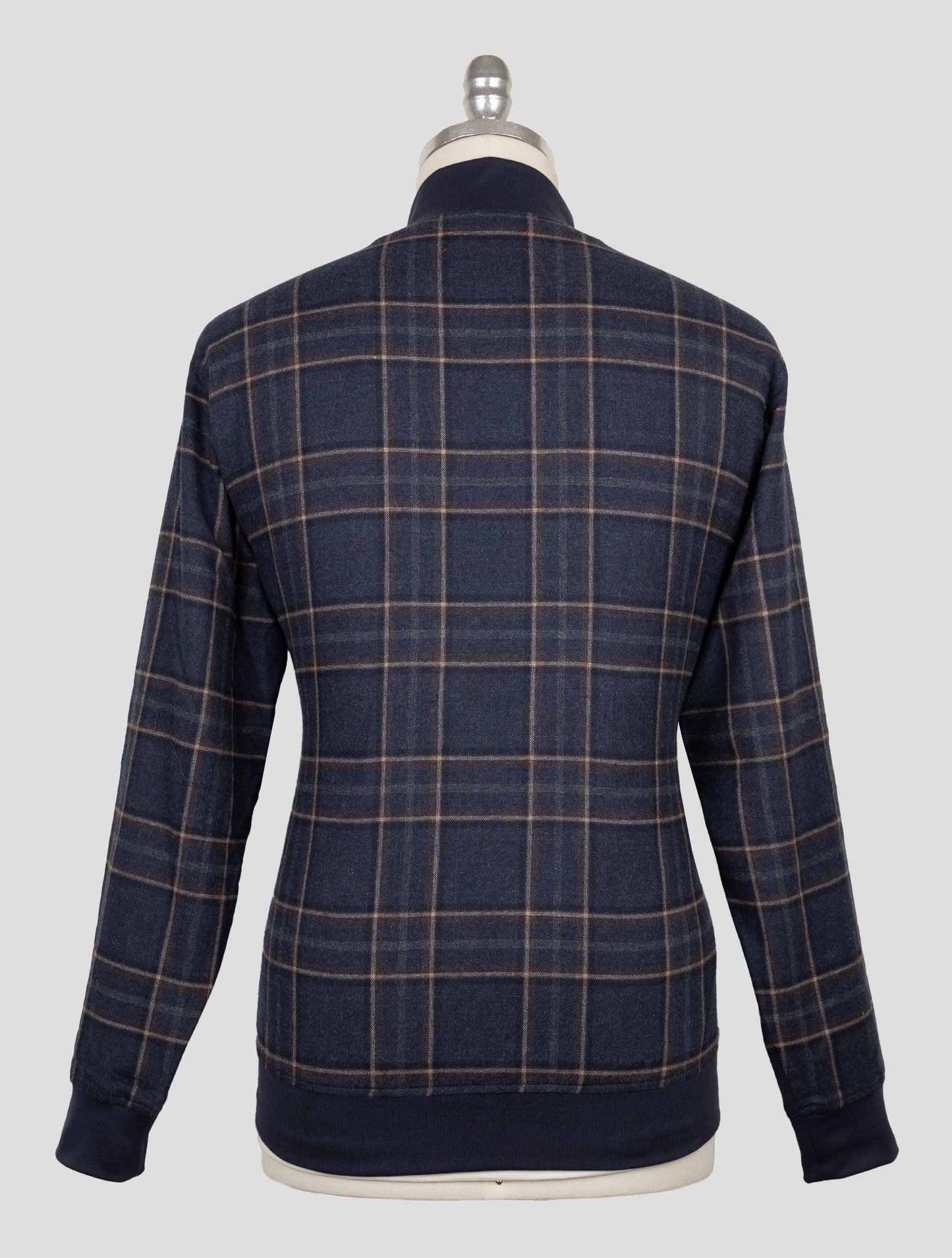 Kiton Blue Cotton Coat B-One