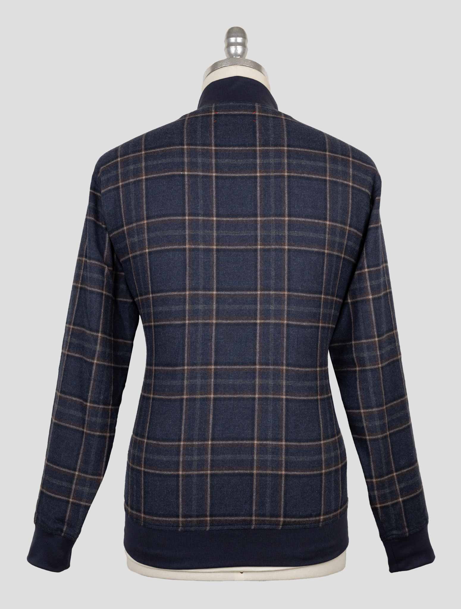 Kiton Blue Cotton Coat B-One