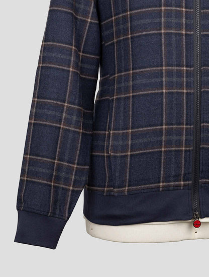 Kiton Blue Cotton Coat B-One