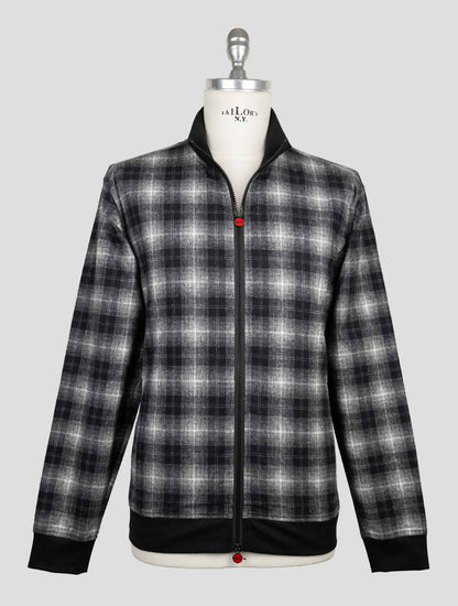 Kiton Black Cotton Coat B-One