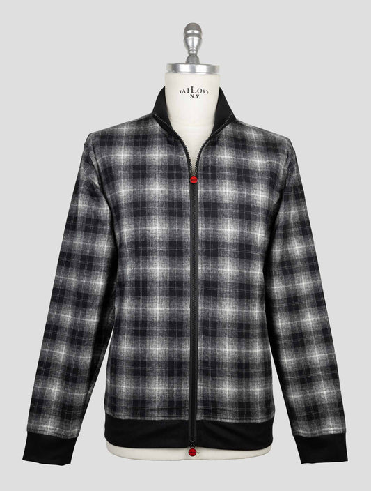 Kiton Black Cotton Coat B-One