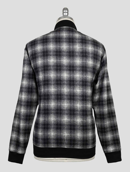 Kiton Black Cotton Coat B-One