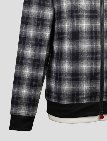 Kiton Black Cotton Coat B-One