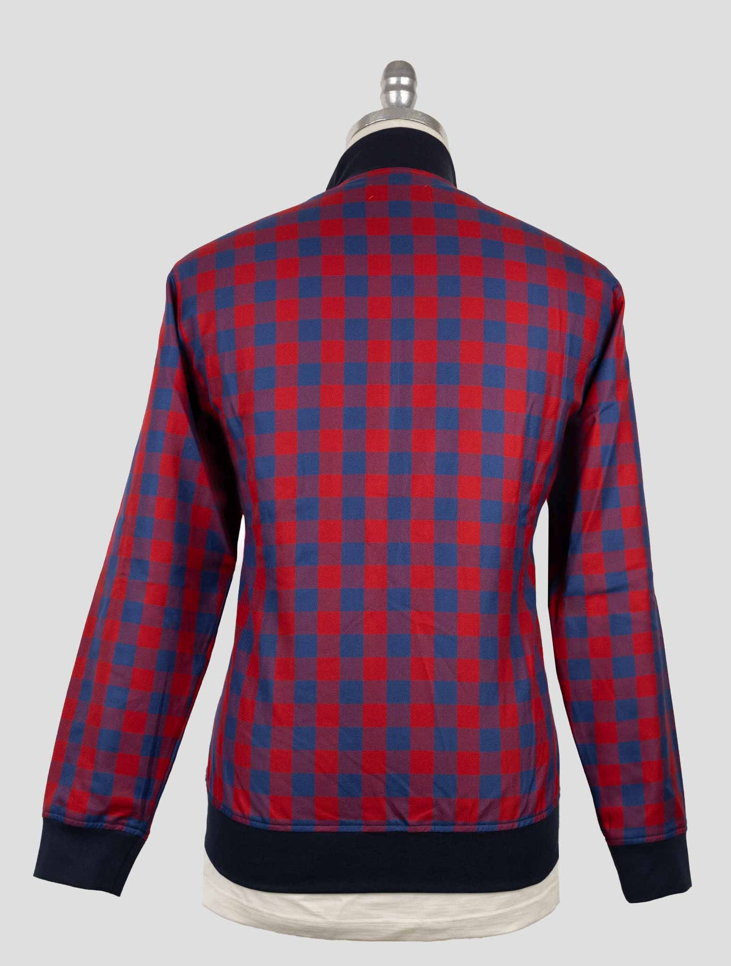 Kiton Blue Red Cotton Coat B-One