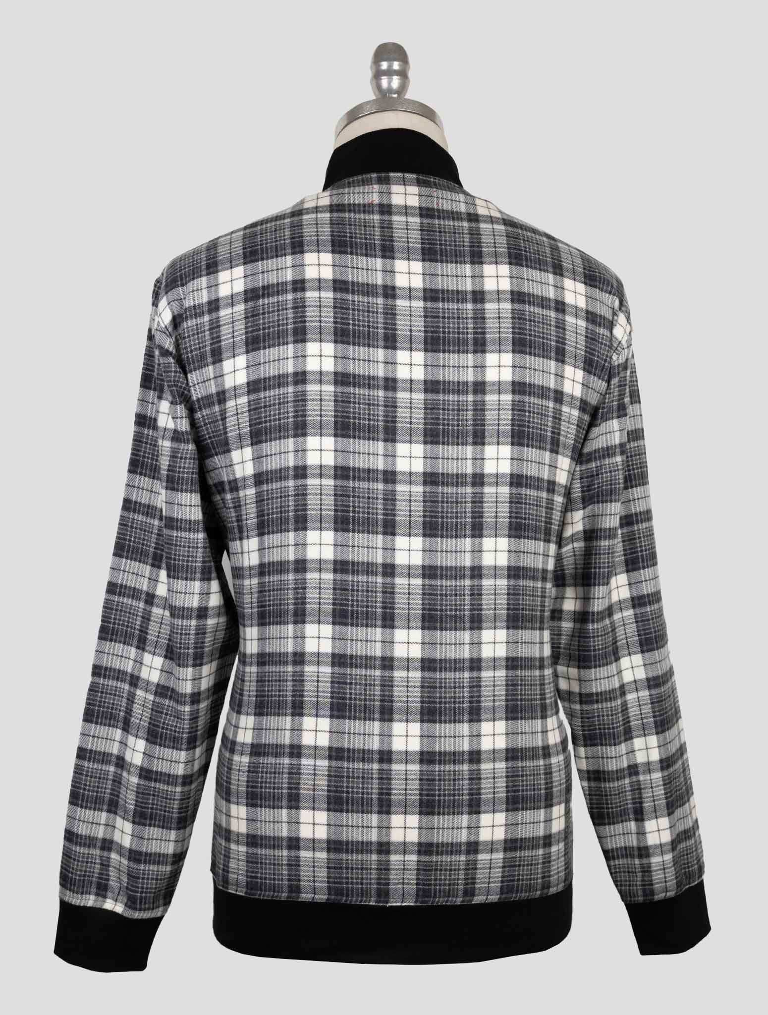Kiton White Black Cotton Ea Coat B-One