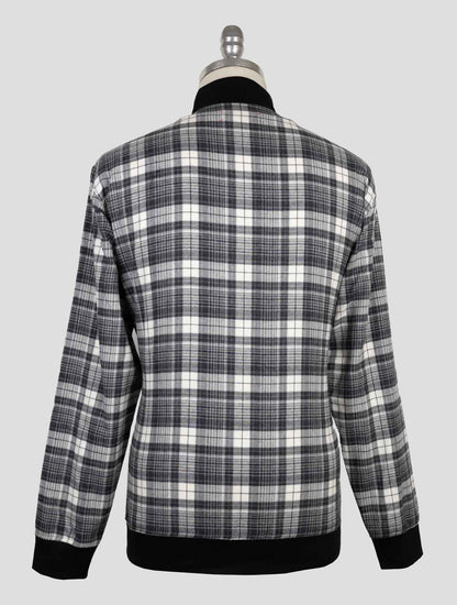 Kiton White Black Cotton Ea Coat B-One